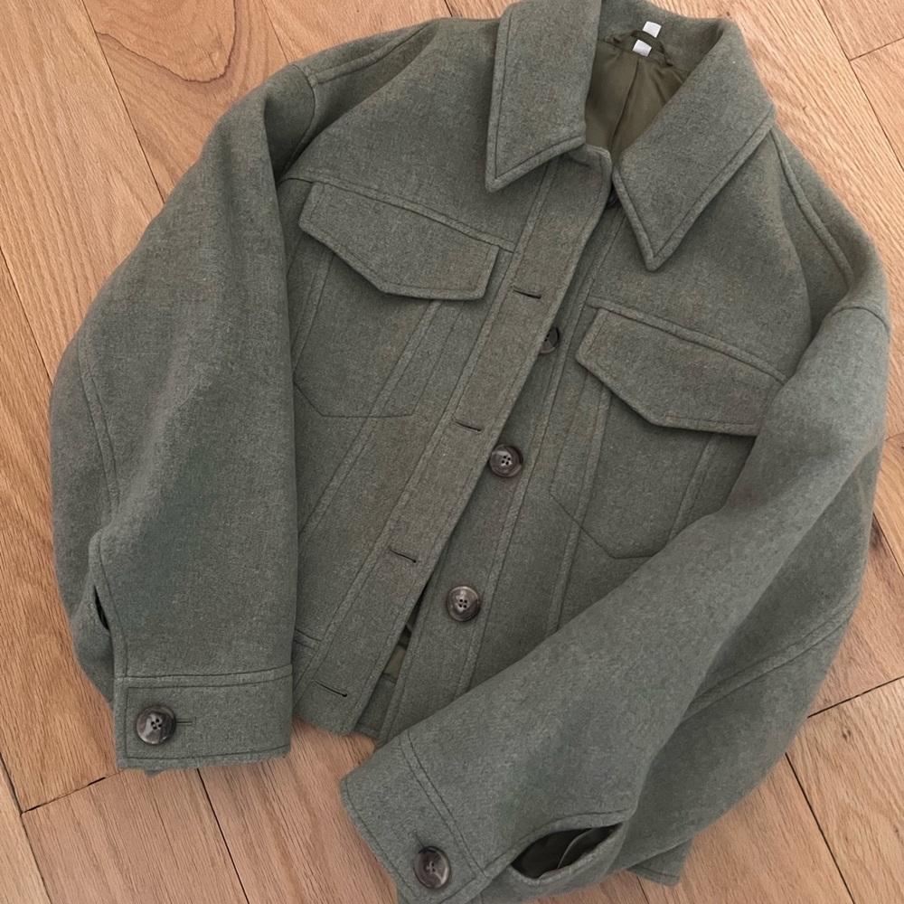 & Other Stories wool Sage Green Jacket